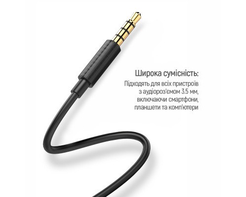 Навушники ColorWay Slim 3.5 mm Wired Earphone Blast 2 Black (CW-WD02BK)