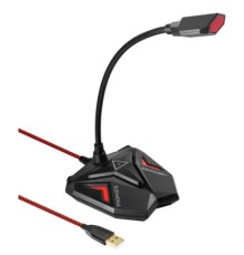 Мікрофон Promate Streamer LED USB Maroon (streamer.maroon)