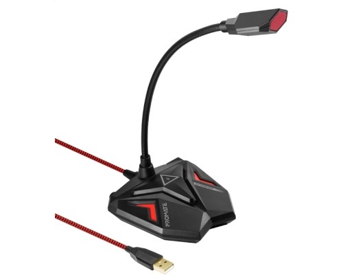Мікрофон Promate Streamer LED USB Maroon (streamer.maroon)