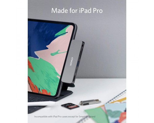 Концентратор Anker PowerExpand Direct 6-in-1 USB-C PD Media Hub (Gray) (A83620A1)