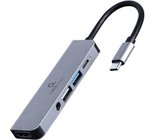 Концентратор Cablexpert USB-C 5-in-1 (hub/HDMI/PD/audio 3.5mm) (A-CM-COMBO5-02)
