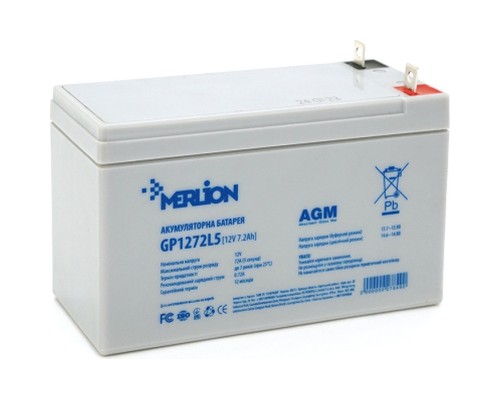 Батарея до ДБЖ Merlion GP1272L5 12V-7.2Ah (GP1272L5)