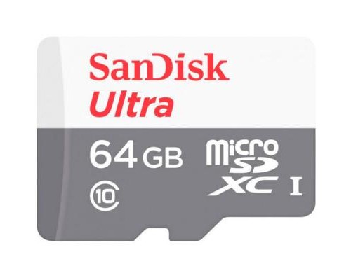 Карта пам'яті SanDisk 64GB microSD class 10 Ultra Light (SDSQUNR-064G-GN3MN)