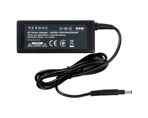 Блок живлення до ноутбуку Rezone HP 65W 19.5V 3.33А 4.8*1.7 long (RZPSHP65194817)