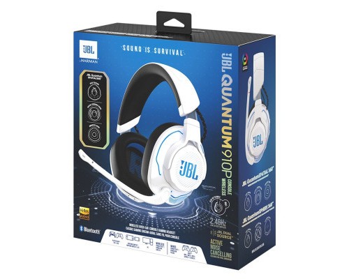 Навушники JBL Quantum 910P Wireless for PS White (JBLQ910PWLWHTBLU)