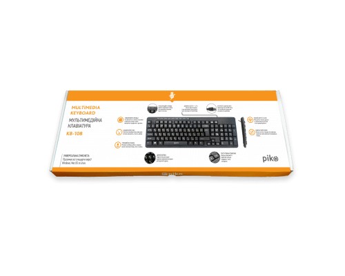 Клавіатура Piko KB-108 USB Black (1283126467103)