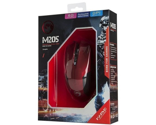 Мишка Marvo M205RD USB Red (M205RD)