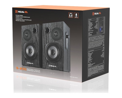 Акустична система REAL-EL S-235 Black (EL121200010)