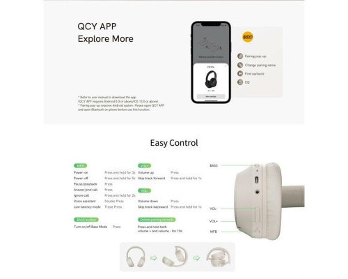 Навушники QCY H2 Pro White (1033270)