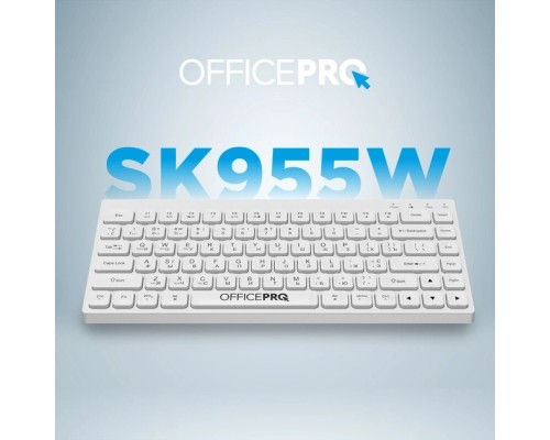 Клавіатура OfficePro SK955W Wireless/Bluetooth White (SK955W)