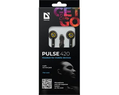 Навушники Defender Pulse 420 Yellow (63421)