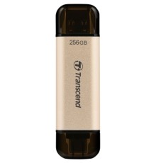 USB флеш накопичувач Transcend 256GB JetFlash 930 Gold-Black USB 3.2/Type-C (TS256GJF930C)