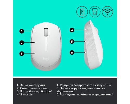 Мишка Logitech M171 White (910-006867)