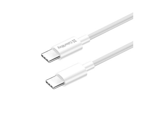 Дата кабель USB-C to USB-C 1.0m 5A 100W white ColorWay (CW-CBPDCC058-WT)