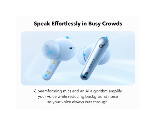 Навушники Anker SoundСore Liberty 4 NC Light Blue (A3947G61)