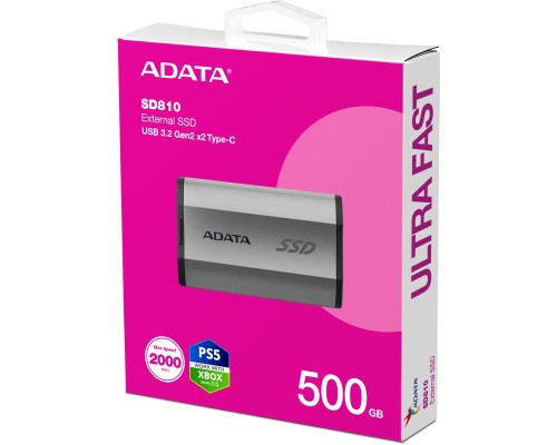 Накопичувач SSD USB 3.2 500GB ADATA (SD810-500G-CSG)