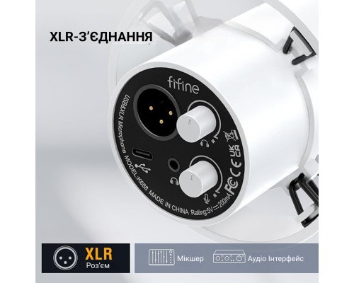 Мікрофон Fifine K688W USB White (K688W)