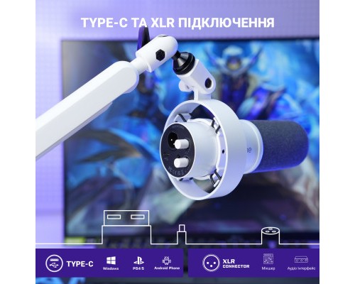 Мікрофон Fifine K688W USB White (K688W)