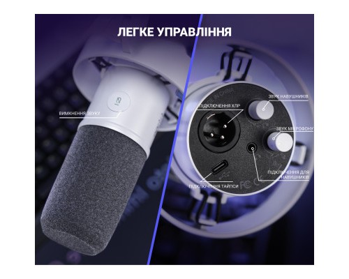Мікрофон Fifine K688W USB White (K688W)