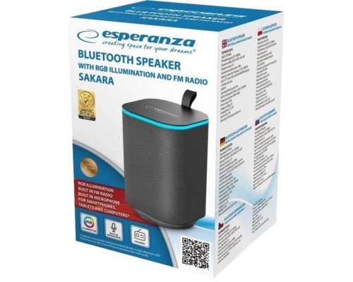 Акустична система Esperanza RGB Illuminated FM Sakara Black (EP155)