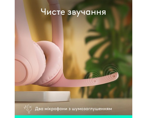 Навушники Logitech Zone 300 Bluetooth Rose (981-001412)