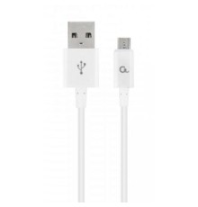Дата кабель USB 2.0 AM to Micro 5P 2.0m Cablexpert (CC-USB2P-AMmBM-2M-W)