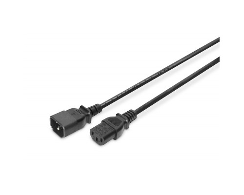 Кабель живлення C13 to C14 1.2m Digitus (AK-440201-012-S)