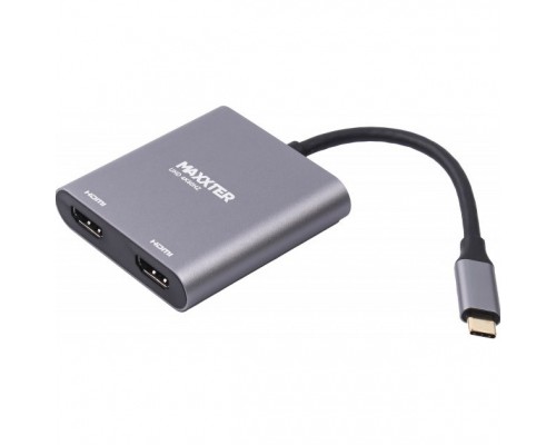 Перехідник Maxxter USB-C to 2 HDMI 2 display (V-CM-2HDMI)
