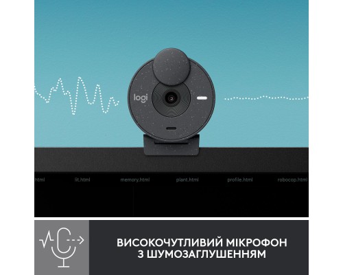 Веб-камера Logitech Brio 300 FHD Graphite (960-001436)