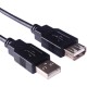 Дата кабель USB 2.0 AM/AF 2.0m Manhattan Kingda (KDUSB2004-2M)