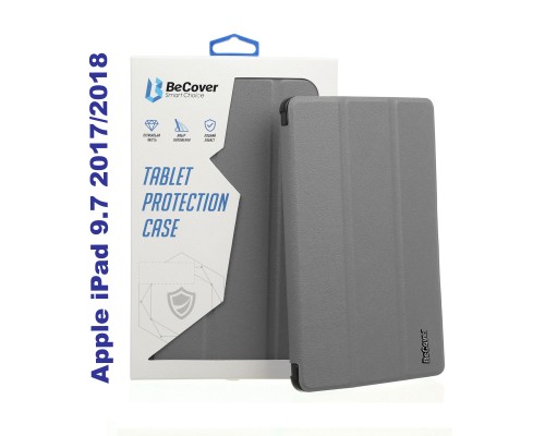 Чохол до планшета BeCover Tri Fold Soft TPU Silicone Apple iPad 9.7 2017/2018 A1822/A1823/A1893/A1954 Gray (706879)
