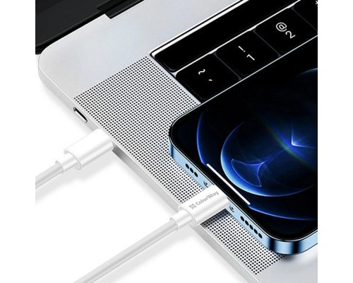 Дата кабель USB-C to USB-C 1.0m 3A 60W white ColorWay (CW-CBPDCC055-WT)