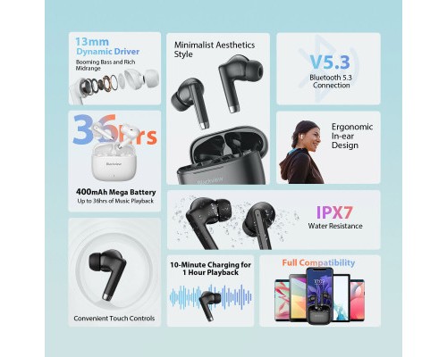 Навушники Blackview AirBuds 4 White (6931548312666)