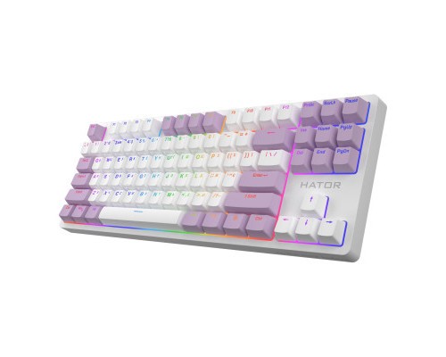 Клавіатура Hator Rockfall 2 Mecha Signature Edition USB White/White/Lilac (HTK-521-WWL)