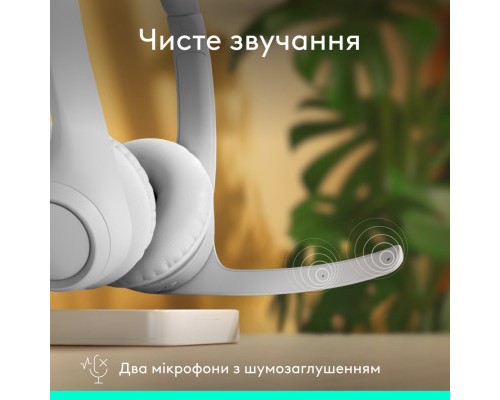 Навушники Logitech Zone 300 Bluetooth Off-White (981-001417)