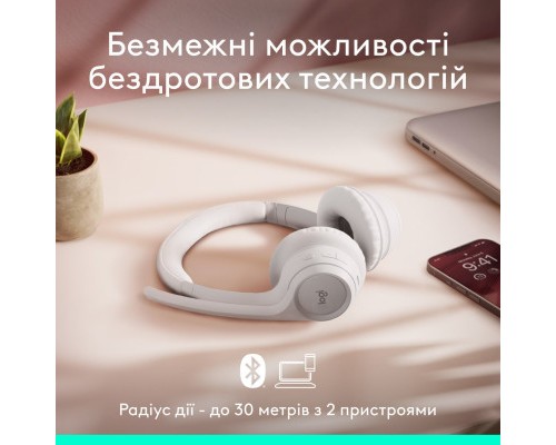 Навушники Logitech Zone 300 Bluetooth Off-White (981-001417)