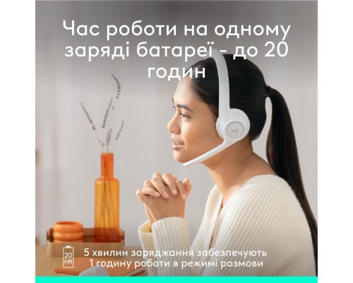 Навушники Logitech Zone 300 Bluetooth Off-White (981-001417)
