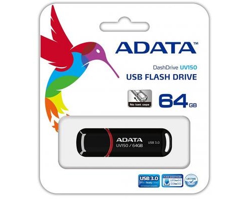 USB флеш накопичувач ADATA 64GB UV150 Black USB 3.0 (AUV150-64G-RBK)