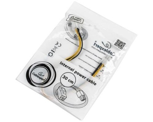 Кабель живлення CPU 4-pin 0.3m Cablexpert (CC-PSU-7)