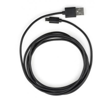 Дата кабель USB 2.0 AM to Micro 5P PVC 1.8m black Vinga (VCPDCM1.8BK)