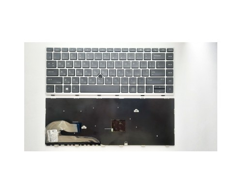 Клавіатура ноутбука HP EliteBook 840 G5 черная с серебр, с ТП UA (A46178)