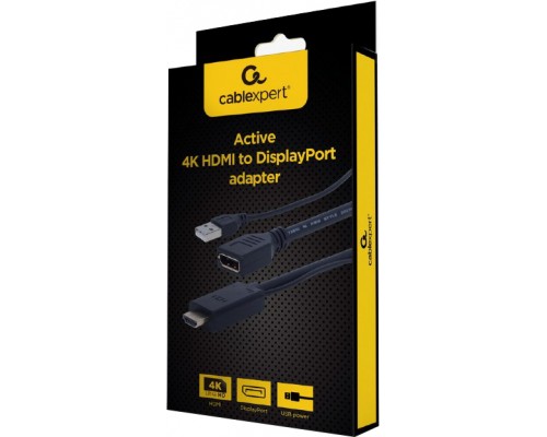 Перехідник HDMI to DisplayPort, 4K 30Hz Cablexpert (A-HDMIM-DPF-01)