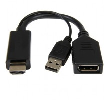 Перехідник HDMI to DisplayPort, 4K 30Hz Cablexpert (A-HDMIM-DPF-01)