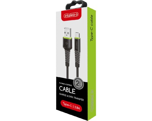 Дата кабель USB 2.0 AM to Type-C 2.0m CBFLEXT2 Black Intaleo (1283126521423)