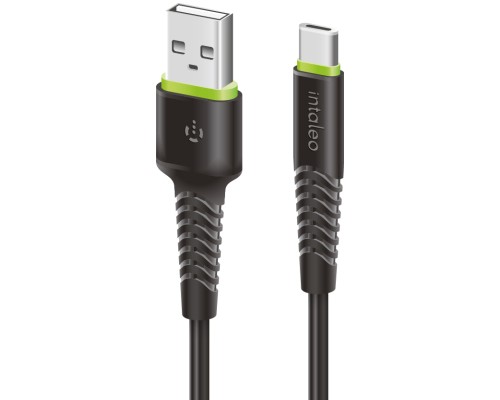 Дата кабель USB 2.0 AM to Type-C 2.0m CBFLEXT2 Black Intaleo (1283126521423)