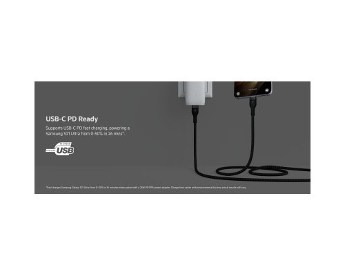 Дата кабель USB-C to USB-C 1.0m Belkin (CAB011BT1MBK)