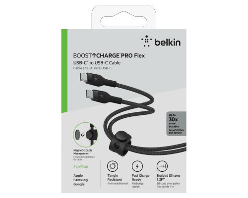 Дата кабель USB-C to USB-C 1.0m Belkin (CAB011BT1MBK)