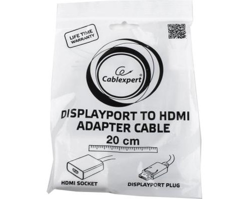 Перехідник DisplayPort to HDMI Cablexpert (A-DPM-HDMIF-002-W)