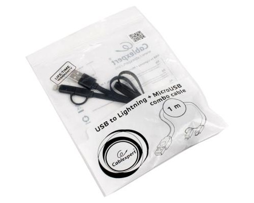 Дата кабель USB 2.0 AM to Lightning + Micro 5P 1.0m Cablexpert (CC-USB2-AMLM2-1M)