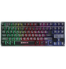 Клавіатура REAL-EL 8710 Gaming TKL Backlit, black